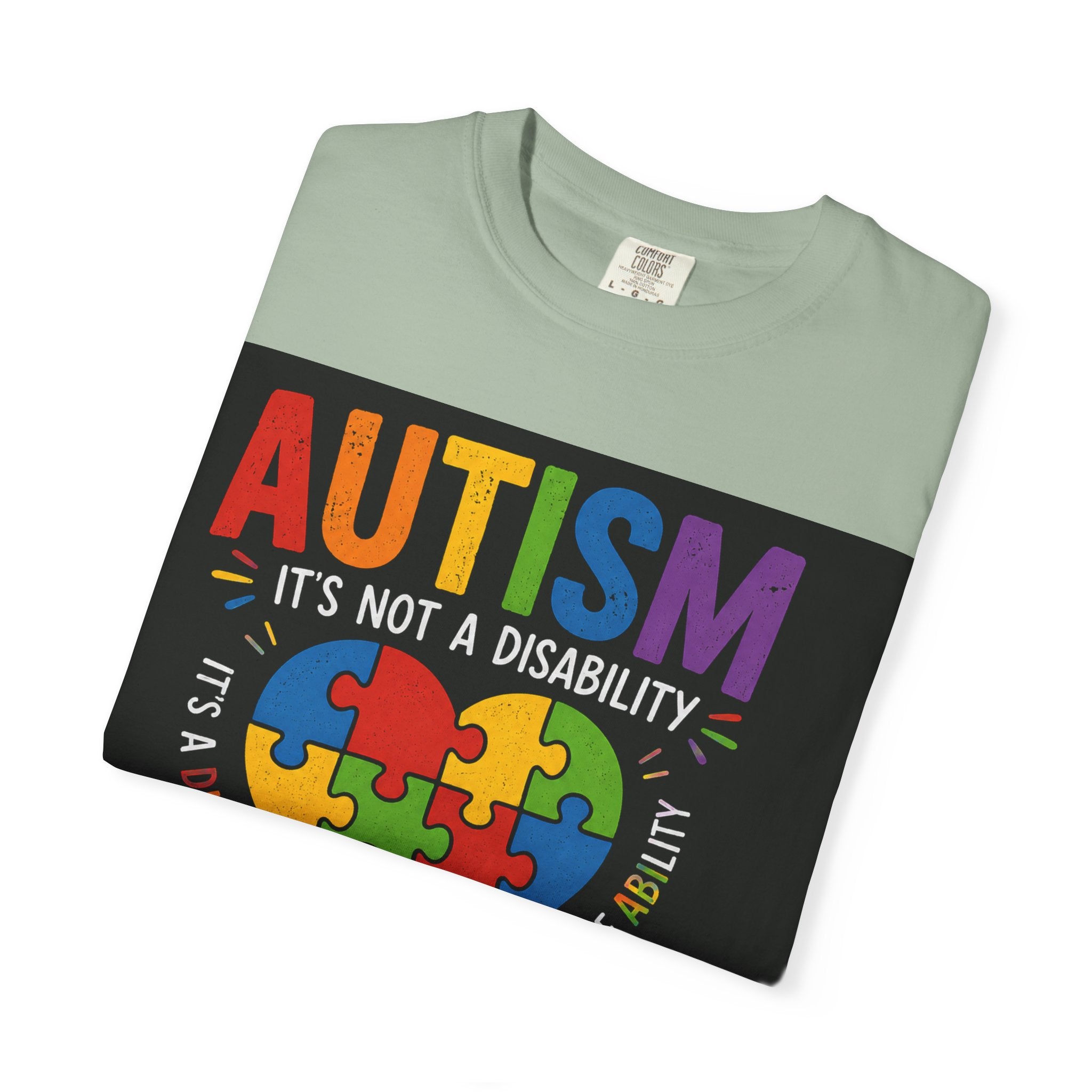 Autism Awareness T-Shirt — "Autism: Understand, Accept, Celebrate" Puzzle Heart Tee