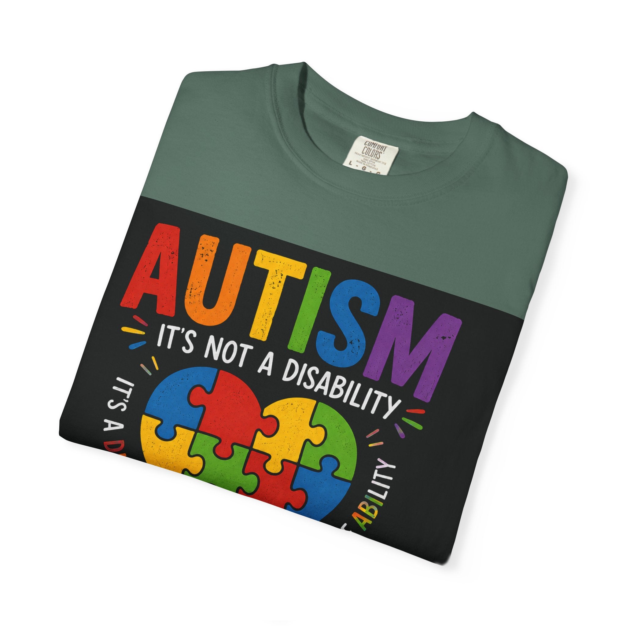 Autism Awareness T-Shirt — "Autism: Understand, Accept, Celebrate" Puzzle Heart Tee