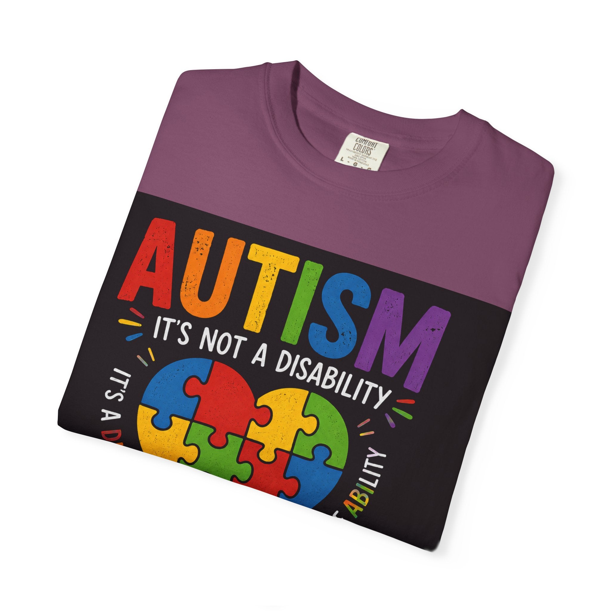Autism Awareness T-Shirt — "Autism: Understand, Accept, Celebrate" Puzzle Heart Tee